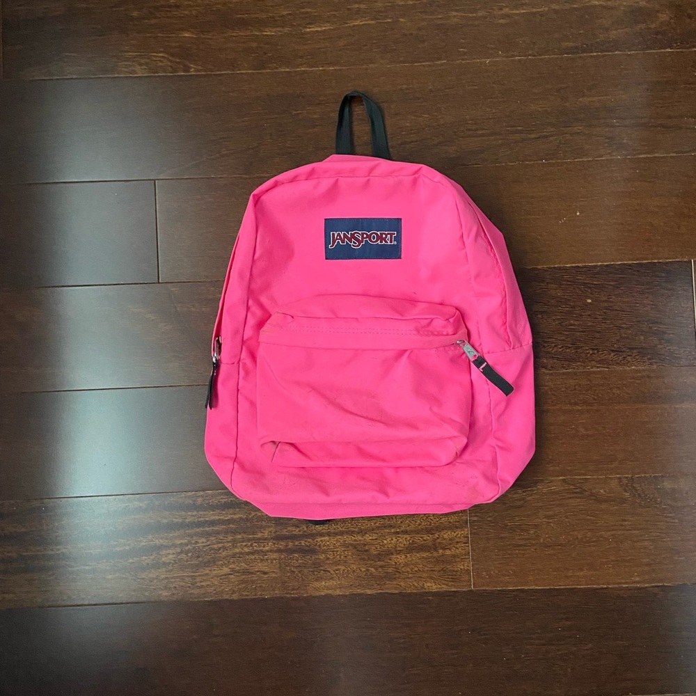 Bright pink Jansport Backpack